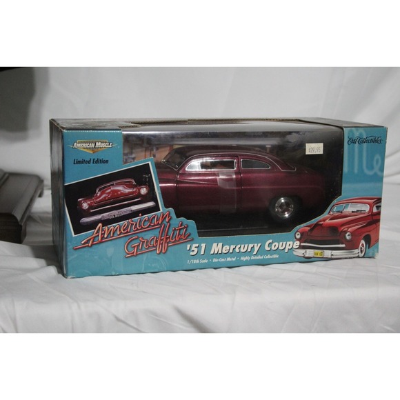 AMERICAN MUSCLE 1:18 American Graffiti '51 Mercury Coupe Boxed